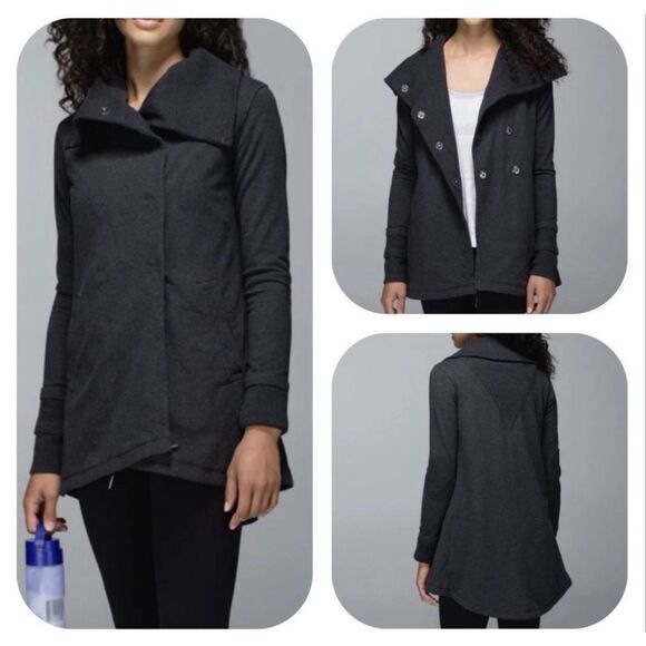 Lululemon Gratitude Wrap snap up jacket Black - Picture 14 of 14